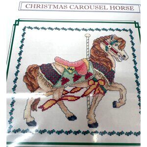 Vickery Collection Christmas Carousel Horse Counted Cross Stitch  Pattern Only